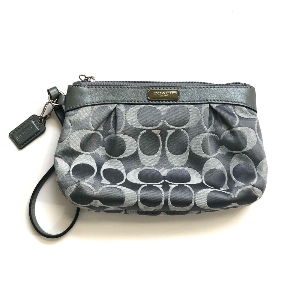 COACH Wristlet Silver/Gray